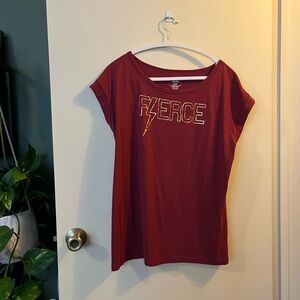 NWOT Fierce Red Women's Athletic Top